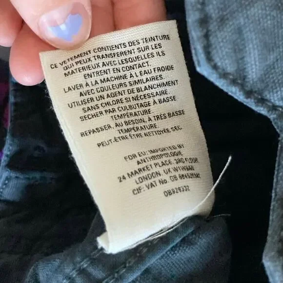 Anthropologie Pants 27P Crop Button Fly Gray Straight Leg Pleated Retro 80s 27 - Picture 9 of 16